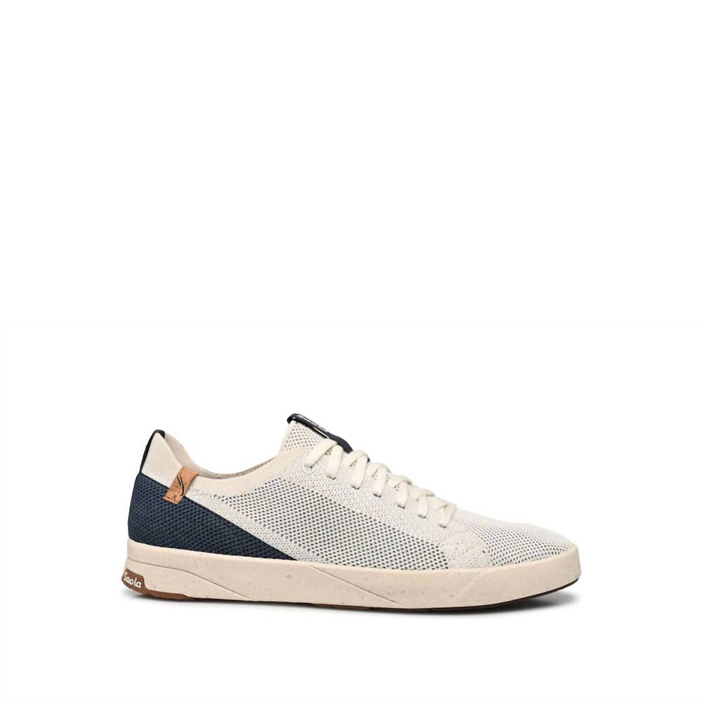 NEW SAOLA men's cannon knit 2.0 sneakers in white/navy